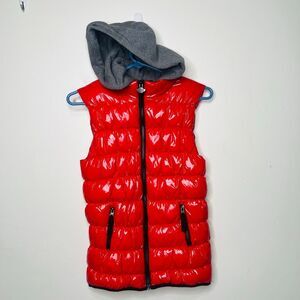 Appaman Apex Puffer Vest Bright Red Kids Sz 14 Hooded Exc cond
